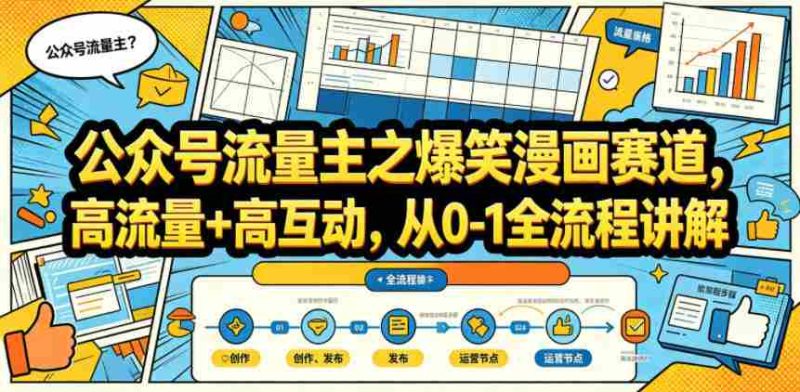 公众号流量主之爆笑漫画赛道,高流量+高互动,从0-1全流程讲解-金启创业网 - 网上赚钱方法教程大全 - www.jinqi6.top