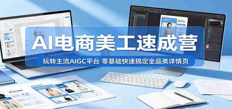 AI电商美工速成营:玩转主流AIGC平台,零基础快速搞定全品类详情页-金启创业网 - 网上赚钱方法教程大全 - www.jinqi6.top