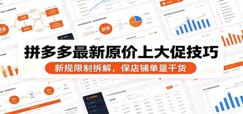 拼多多最新原价上大促技巧：新规限制拆解，保店铺单量干货-金启创业网 - 网上赚钱方法教程大全 - www.jinqi6.top