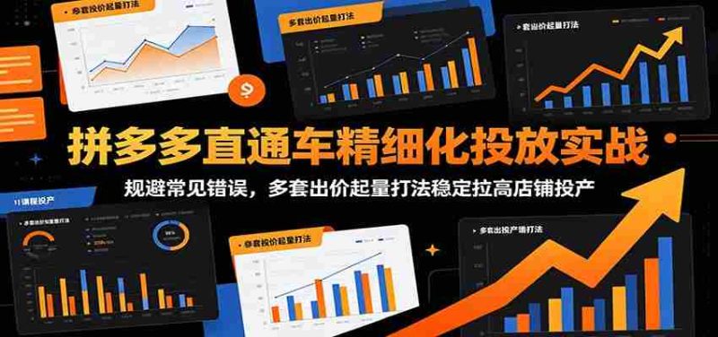 拼多多直通车精细化投放实战：规避常见错误，多套出价起量打法稳定拉高店铺投产-金启创业网 - 网上赚钱方法教程大全 - www.jinqi6.top