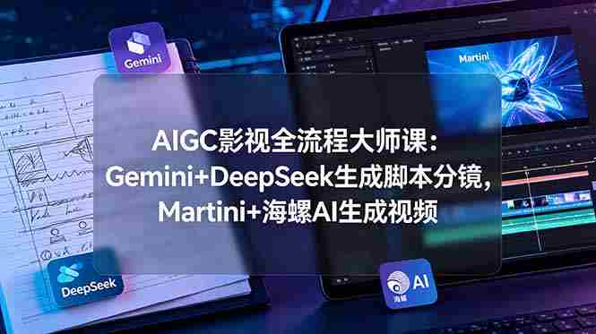 （19008期）AIGC影视全流程大师课：Gemini+DeepSeek生成脚本分镜，Martini+海螺AI生成视频-金启创业网 - 网上赚钱方法教程大全 - www.jinqi6.top