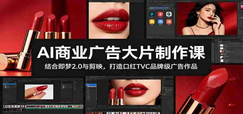 AI商业广告大片制作课:结合即梦2.0与剪映,打造口红TVC品牌级广告作品-金启创业网 - 网上赚钱方法教程大全 - www.jinqi6.top