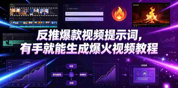 反推爆款视频提示词，有手就能生成爆火视频教程-金启创业网 - 网上赚钱方法教程大全 - www.jinqi6.top