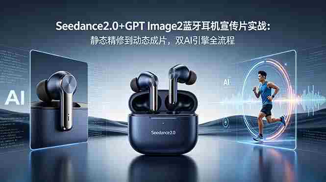 （18730期）Seedance2.0+GPT Image2蓝牙耳机宣传片实战：静态精修到动态成片，双AI引擎全流程-金启创业网 - 网上赚钱方法教程大全 - www.jinqi6.top