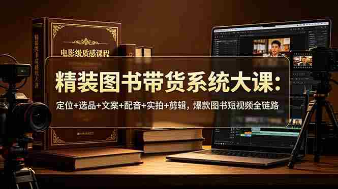 （19007期）精装图书带货系统大课：定位+选品+文案+配音+实拍+剪辑，爆款图书短视频全链路-金启创业网 - 网上赚钱方法教程大全 - www.jinqi6.top