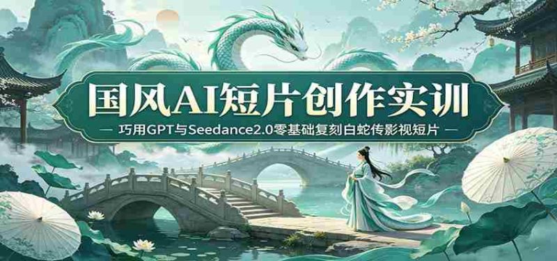 国风AI短片创作实训：巧用GPT与Seedance2.0零基础复刻白蛇传影视短片-金启创业网 - 网上赚钱方法教程大全 - www.jinqi6.top