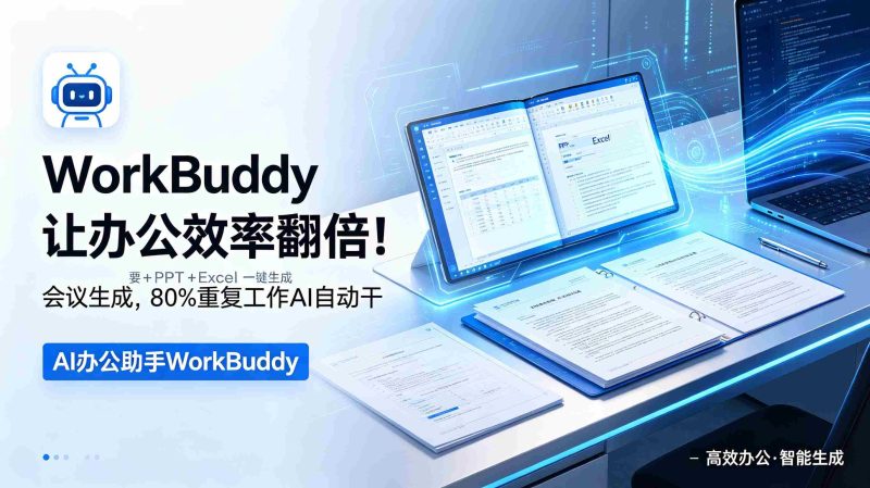 (18859期)WorkBuddy让办公效率翻倍!会议纪要+PPT+Excel一键生成,80%重复工作AI自动干-金启创业网 - 网上赚钱方法教程大全 - www.jinqi6.top