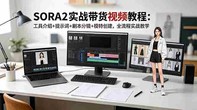 （18718期）SORA2实战带货视频教程：工具介绍+提示词+剧本分镜+模特创建，全流程实战教学-金启创业网 - 网上赚钱方法教程大全 - www.jinqi6.top