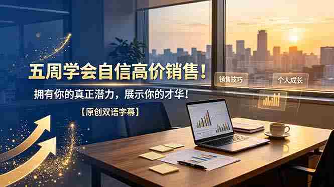 （19071期）五周学会自信高价销售！拥有你的真正潜力，展示你的才华！【原创双语字幕】-金启创业网 - 网上赚钱方法教程大全 - www.jinqi6.top