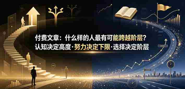 付费文章：什么样的人最有可能跨越阶层？认知决定高度·努力决定下限·选择决定阶层-金启创业网 - 网上赚钱方法教程大全 - www.jinqi6.top