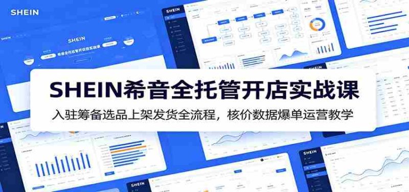 SHEIN希音全托管开店实战课：入驻筹备选品上架发货全流程，核价数据爆单运营教学-金启创业网 - 网上赚钱方法教程大全 - www.jinqi6.top