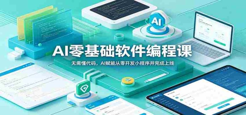 AI零基础软件编程课：无需懂代码，AI赋能从零开发小程序并完成上线-金启创业网 - 网上赚钱方法教程大全 - www.jinqi6.top