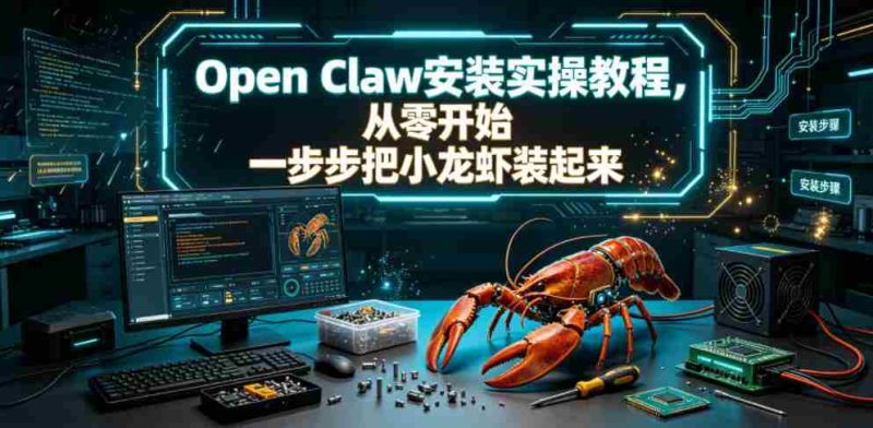 Open Claw安装实操教程，从零开始一步步一步步把小龙虾装起来-金启创业网 - 网上赚钱方法教程大全 - www.jinqi6.top