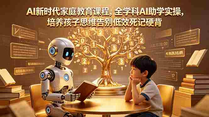 （18745期）AI新时代家庭教育课程，全学科AI助学实操，培养孩子思维告别低效死记硬背-金启创业网 - 网上赚钱方法教程大全 - www.jinqi6.top