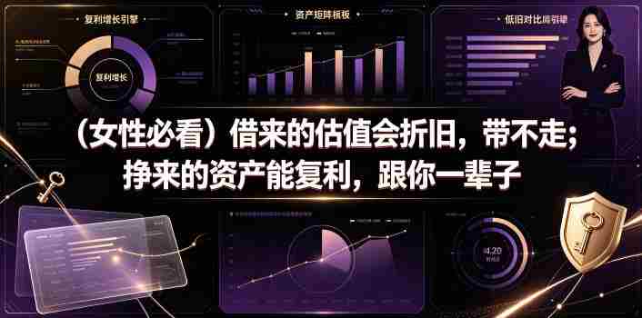 付费文章：（女性必看）借来的估值会折旧，带不走；挣来的资产能复利，跟你一辈子-金启创业网 - 网上赚钱方法教程大全 - www.jinqi6.top
