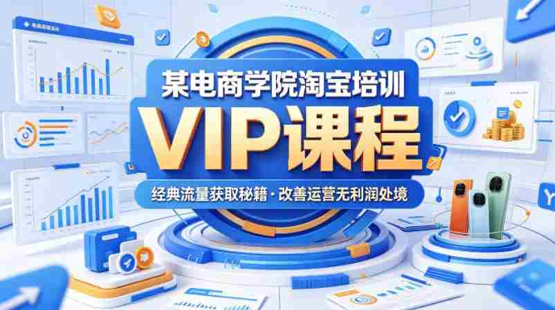 某电商学院淘宝培训VIP课程，各种经典有用的流量获取秘籍，改善运营产品没利润的处境（2026年6月）-金启创业网 - 网上赚钱方法教程大全 - www.jinqi6.top