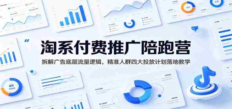 淘系付费推广陪跑营：拆解广告底层流量逻辑，精准人群四大投放计划落地教学-金启创业网 - 网上赚钱方法教程大全 - www.jinqi6.top