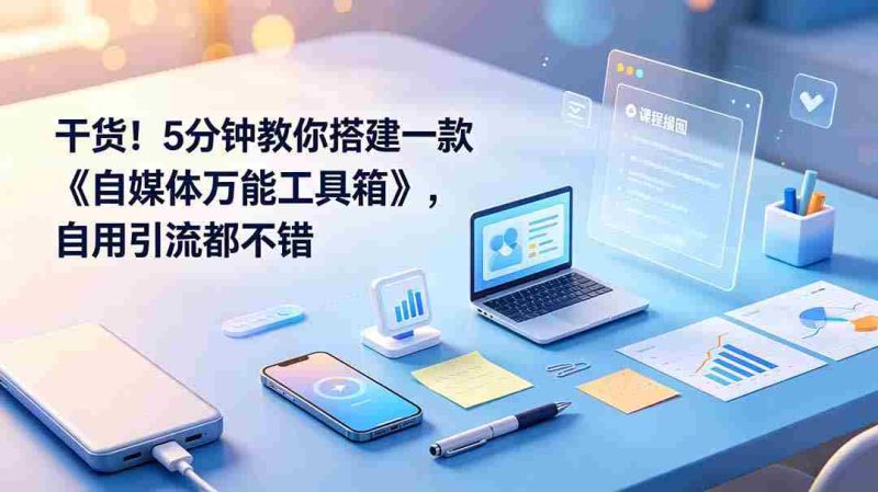 （19064期）干货！5分钟教你搭建一款《自媒体万能工具箱》，自用引流都不错-金启创业网 - 网上赚钱方法教程大全 - www.jinqi6.top