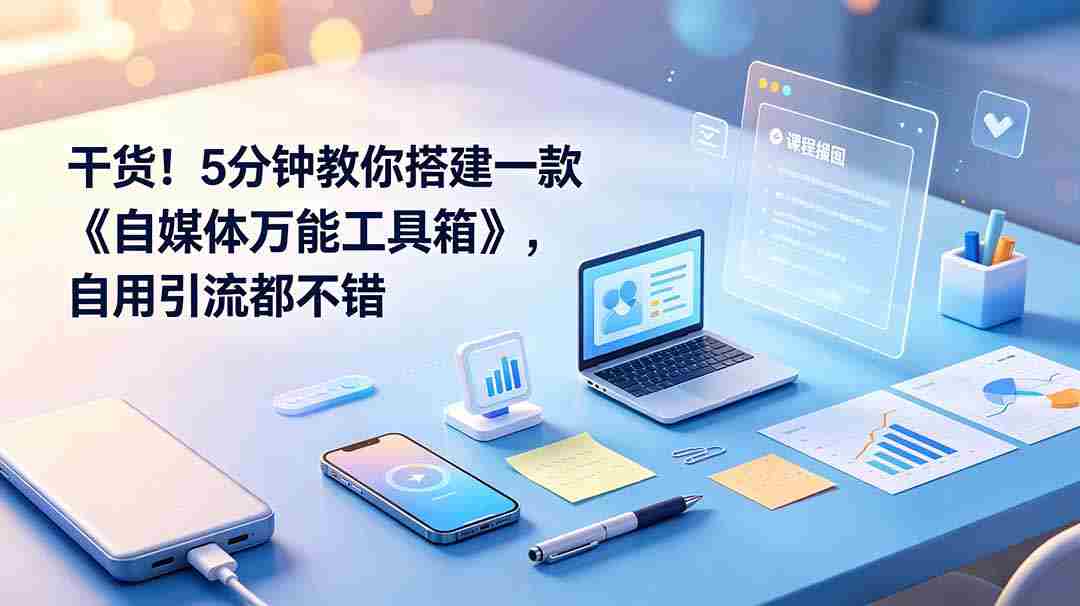 （19064期）干货！5分钟教你搭建一款《自媒体万能工具箱》，自用引流都不错-金启创业网 - 网上赚钱方法教程大全 - www.jinqi6.top