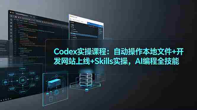 （19009期）Codex实操课程：自动操作本地文件+开发网站上线+Skills实操，AI编程全技能-金启创业网 - 网上赚钱方法教程大全 - www.jinqi6.top
