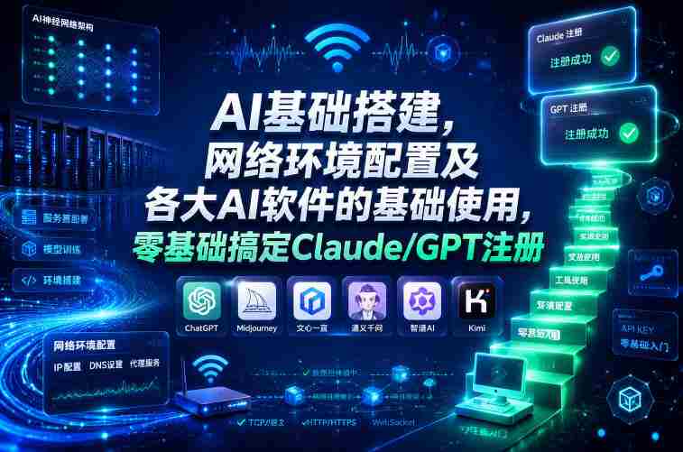 AI基础搭建,网络环境配置及各大AI软件的基础使用,零基础搞定Claude/GPT注册-金启创业网 - 网上赚钱方法教程大全 - www.jinqi6.top