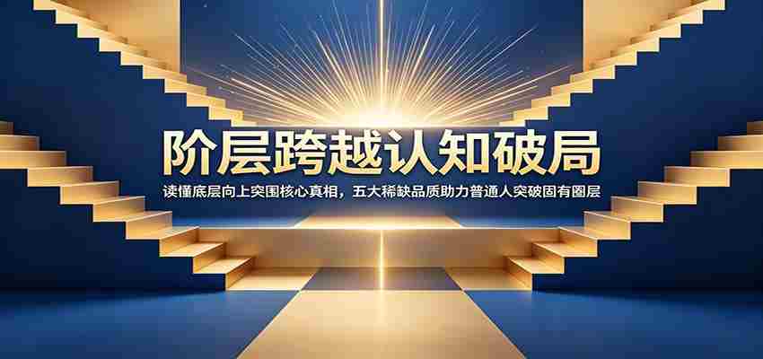 阶层跨越认知破局：读懂底层向上突围核心真相，五大稀缺品质助力普通人突破固有圈层-金启创业网 - 网上赚钱方法教程大全 - www.jinqi6.top