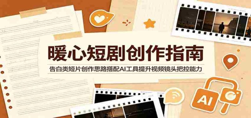 暖心短剧创作指南：告白类短片创作思路搭配AI工具提升视频镜头把控能力-金启创业网 - 网上赚钱方法教程大全 - www.jinqi6.top