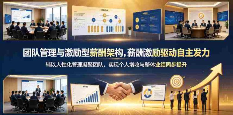 团队管理与激励型薪酬架构，薪酬激励驱动自主发力，辅以人性化管理凝聚团队，实现个人增收与整体业绩同步提升-金启创业网 - 网上赚钱方法教程大全 - www.jinqi6.top