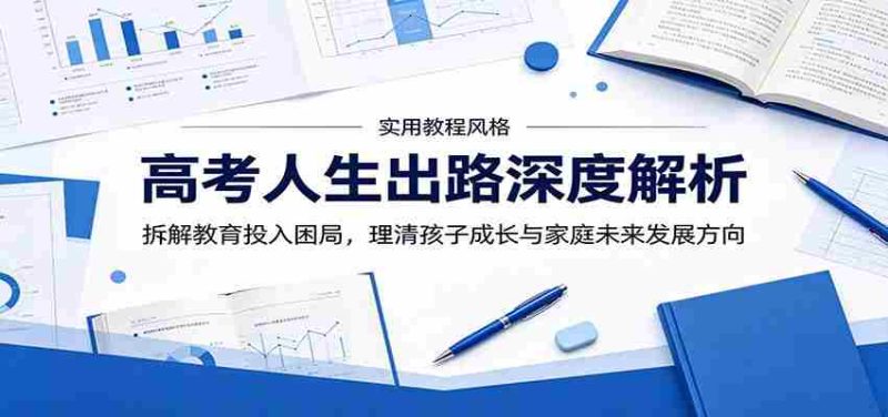 高考人生出路深度解析:拆解教育投入困局,理清孩子成长与家庭未来发展方向-金启创业网 - 网上赚钱方法教程大全 - www.jinqi6.top