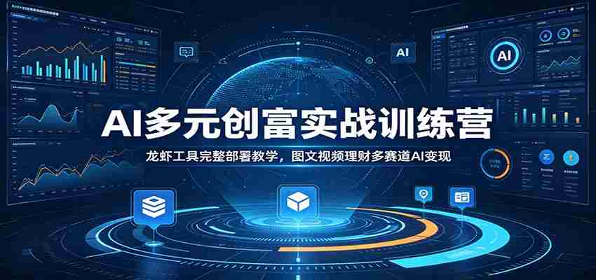AI多元创富实战训练营：龙虾工具完整部署教学，图文视频理财多赛道AI变现-金启创业网 - 网上赚钱方法教程大全 - www.jinqi6.top