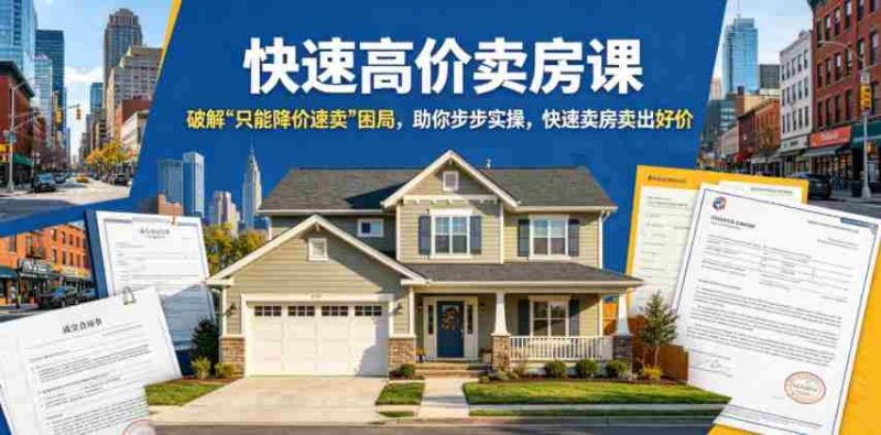 快速高价卖房课,破解“只能降价速卖”困局,助你步步实操,快速卖房卖出好价(更新2026)-金启创业网 - 网上赚钱方法教程大全 - www.jinqi6.top