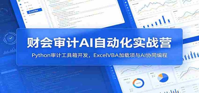 财会审计AI自动化实战营：Python审计工具箱开发，ExcelVBA加载项与AI协同编程-金启创业网 - 网上赚钱方法教程大全 - www.jinqi6.top