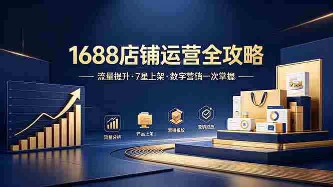 （18976期）1688店铺没流量？产品上架不到7星？数字营销不会投？全套运营技能一次学(更新6月）-金启创业网 - 网上赚钱方法教程大全 - www.jinqi6.top