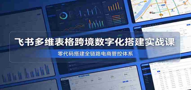 飞书多维表格跨境数字化搭建实战课，零代码搭建全链路电商管控体系-金启创业网 - 网上赚钱方法教程大全 - www.jinqi6.top