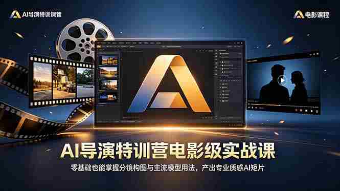 （18804期）AI导演特训营电影级实战课，零基础也能掌握分镜构图与主流模型用法，产出专业质感AI短片-金启创业网 - 网上赚钱方法教程大全 - www.jinqi6.top