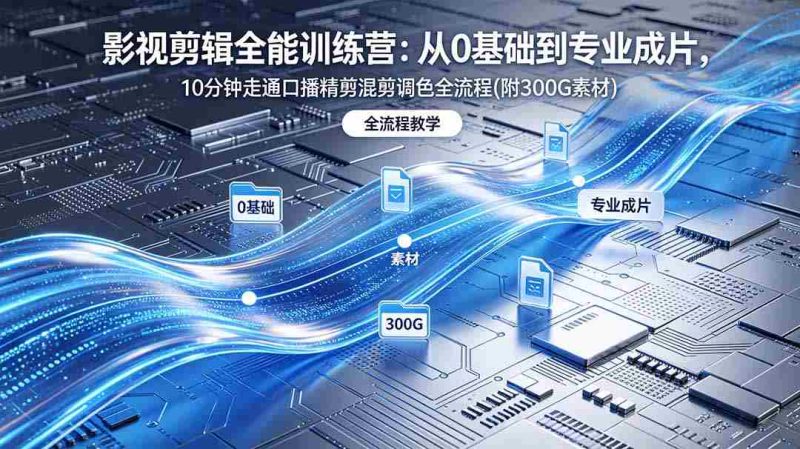 （18664期）2026影视剪辑全能实战课｜0基础到专业成片，全流程教学，高清带300G素材-金启创业网 - 网上赚钱方法教程大全 - www.jinqi6.top