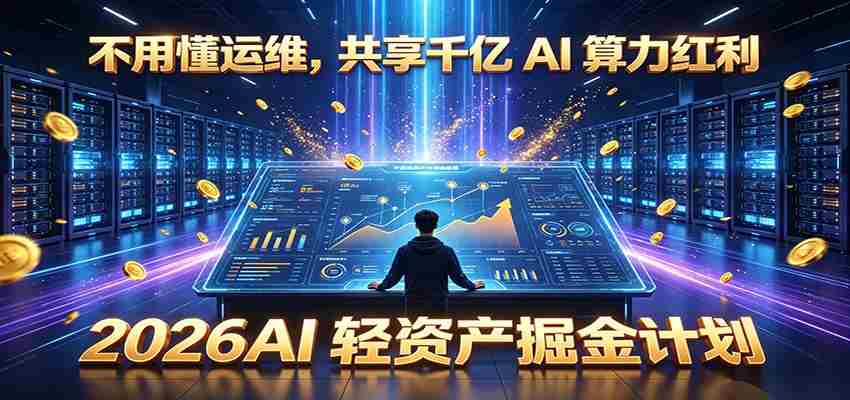 不用懂运维，共享千亿 AI 算力红利，2026AI 轻资产掘金计划-金启创业网 - 网上赚钱方法教程大全 - www.jinqi6.top