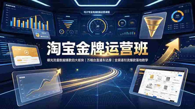 （19434期）淘宝金牌运营班-7月：曝光流量数据爆款四大板块｜万相台直通车达摩｜全渠道引流爆款落地教学-金启创业网 - 网上赚钱方法教程大全 - www.jinqi6.top