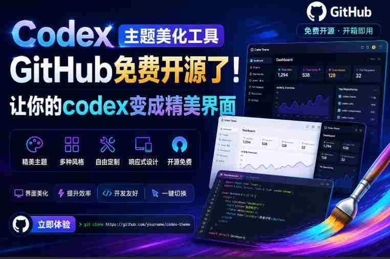 Codex主题美化工具，GitHub免费开源了！让你的codex变成精美界面-金启创业网 - 网上赚钱方法教程大全 - www.jinqi6.top