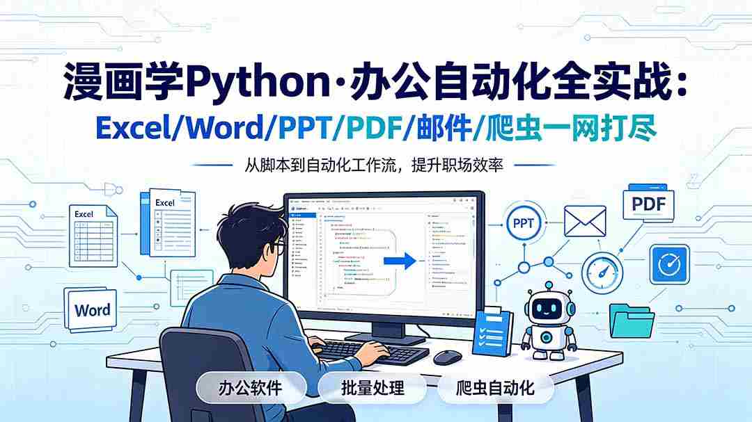 （19270期）漫画学Python·办公自动化全实战：Excel/Word/PPT/PDF/邮件/爬虫一网打尽-金启创业网 - 网上赚钱方法教程大全 - www.jinqi6.top