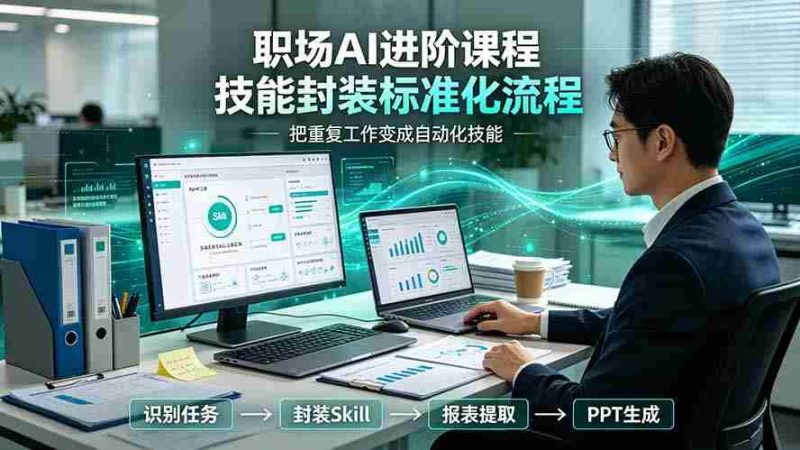 （19369期）职场AI进阶课程；多类实用Skill工具实操，专属技能封装标准化流程，报表行业报告一键提取核心内容-金启创业网 - 网上赚钱方法教程大全 - www.jinqi6.top
