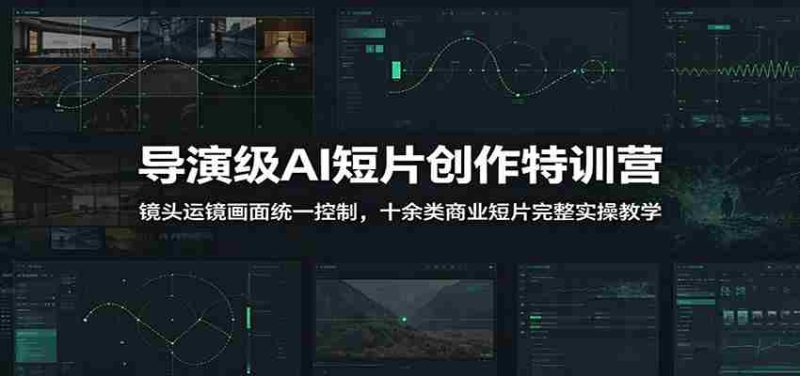 导演级AI短片创作特训营：镜头运镜画面统一控制，十余类商业短片完整实操教学（更新）-金启创业网 - 网上赚钱方法教程大全 - www.jinqi6.top