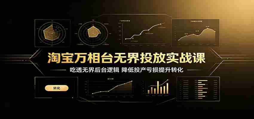 淘宝万相台无界投放实战课：吃透无界后台逻辑，降低投产亏损提升转化-金启创业网 - 网上赚钱方法教程大全 - www.jinqi6.top