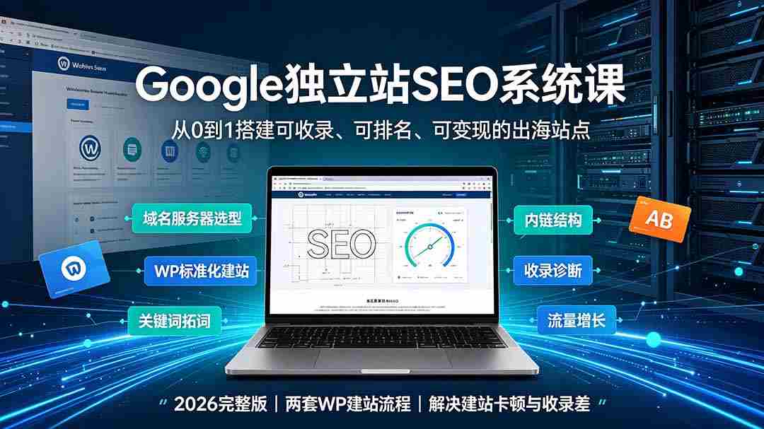 （19426期）Google独立站SEO-7月系统课：出海基建×WordPress建站×AI内容生产×站内外优化×Search Console×AdSense变现-金启创业网 - 网上赚钱方法教程大全 - www.jinqi6.top