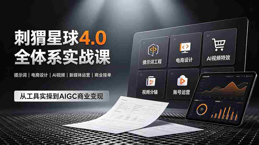 （19224期）刺猬星球4.0全体系实战课，覆盖提示词工程、电商设计、AI视频特效与新媒体运营，一站式掌握AIGC商业核心技能-金启创业网 - 网上赚钱方法教程大全 - www.jinqi6.top