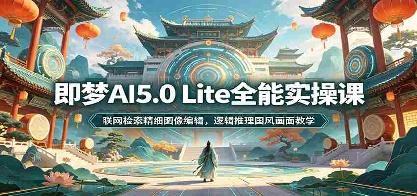 即梦AI5.0 Lite全能实操课：联网检索精细图像编辑，逻辑推理国风画面教学-金启创业网 - 网上赚钱方法教程大全 - www.jinqi6.top