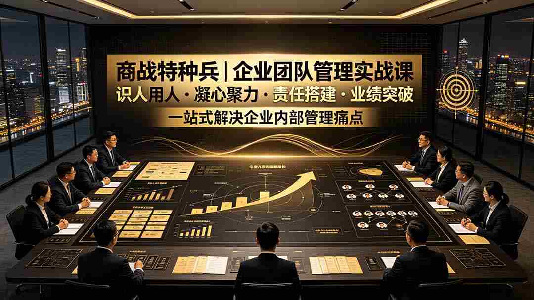 （19534期）商战特种兵｜企业团队管理实战课：识人用人｜凝心聚力｜责任搭建｜业绩突破，一站式解决企业内部管理痛点-金启创业网 - 网上赚钱方法教程大全 - www.jinqi6.top