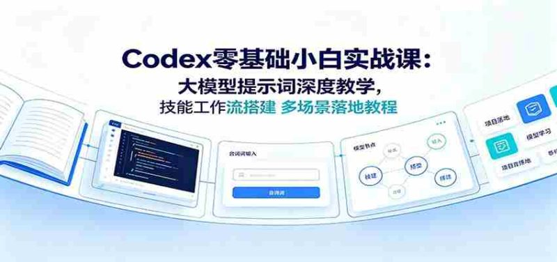 Codex零基础小白实战课：大模型提示词深度教学，技能工作流搭建多场景落地教程-金启创业网 - 网上赚钱方法教程大全 - www.jinqi6.top