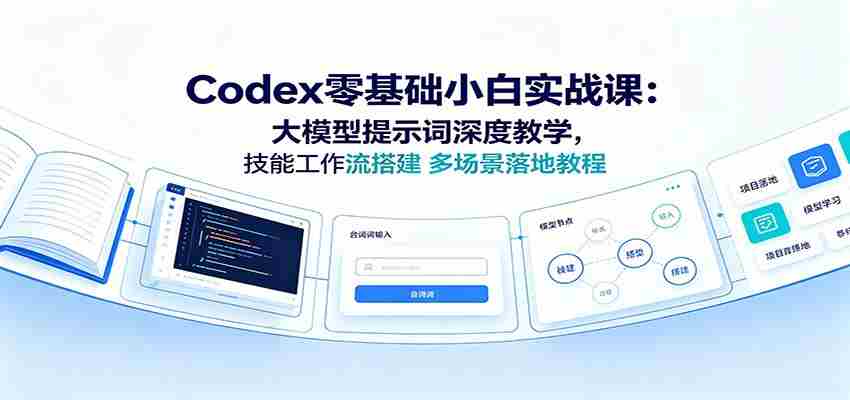 Codex零基础小白实战课：大模型提示词深度教学，技能工作流搭建多场景落地教程-金启创业网 - 网上赚钱方法教程大全 - www.jinqi6.top