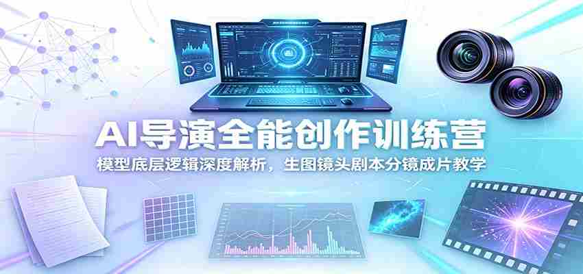 AI导演全能创作训练营：模型底层逻辑深度解析，生图镜头剧本分镜成片教学-金启创业网 - 网上赚钱方法教程大全 - www.jinqi6.top